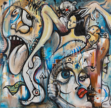 Load image into Gallery viewer, Commotion - 91cm x 91cm (Oil on Canvas)