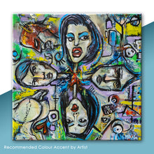 Load image into Gallery viewer, Opposites Attract - 61 x 61 cm (Oil on Canvas)