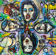 Load image into Gallery viewer, Opposites Attract - 61 x 61 cm (Oil on Canvas)