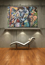 Load image into Gallery viewer, Lost in the Crowd - 122cm x 91cm (Oil on Canvas)