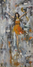 Load image into Gallery viewer, Lady in Orange - 45 x 92cm (Oil on Canvas)
