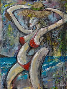 Afternoon at the beach - 60cm x 45cm (Oil on Canvas)